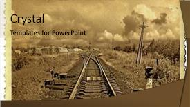  Presentation with aging - Amazing presentation having railway station - aging photography backdrop and a yellow colored foreground