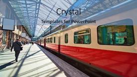  Presentation with finland - Cool new PPT theme with railway station in helsinki finland backdrop and a teal colored foreground