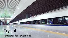  Presentation with railway - Cool new PPT theme with abstract intricate background of green backdrop and a violet colored foreground