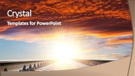  Presentation with heaven - Cool new slides with road dream - railway to heaven backdrop and a tawny brown colored foreground