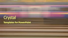  Presentation with rail track - Amazing slide set having railway track and train blurred backdrop and a tawny brown colored foreground