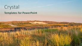  Presentation with railway tracks - Colorful slide set enhanced with railway tracks along a valley of the middle loup river in nebraska sandhills late summer scenery backdrop and a light blue colored foreground