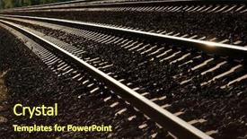  Presentation with railway tracks - Colorful presentation enhanced with railway tracks glowing backdrop and a wine colored foreground