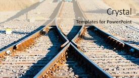  Presentation with railway tracks - Audience pleasing PPT layouts consisting of railway tracks in station zilina backdrop and a lemonade colored foreground