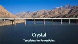  Presentation with tibet - Slides consisting of railway tracks of qinghai-tibet background and a ocean colored foreground