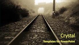  Presentation with railway - Beautiful presentation featuring railway tracks vanishing backdrop and a  colored foreground