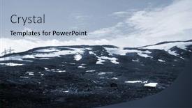  Presentation with train railway - Presentation having railway-travel-in-norway-views background and a light blue colored foreground