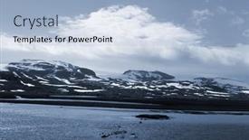  Presentation with train railway - PPT theme featuring railway-travel-in-norway-views background and a light blue colored foreground