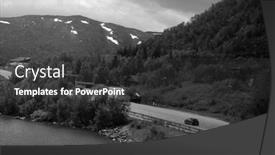  Presentation with train railway - Presentation theme featuring railway-travel-in-norway-views background and a dark gray colored foreground