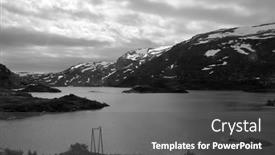 Presentation with train railway - PPT theme consisting of railway-travel-in-norway-views background and a dark gray colored foreground