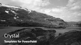  Presentation with train railway - Slide deck with railway-travel-in-norway-views background and a dark gray colored foreground