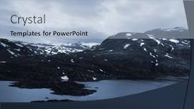  Presentation with train railway - Presentation theme with railway-travel-in-norway-views background and a light blue colored foreground