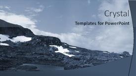  Presentation with train railway - Slides with railway-travel-in-norway-views background and a light blue colored foreground