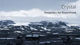  Presentation with train railway - Presentation featuring railway-travel-in-norway-views background and a light blue colored foreground