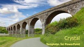  Presentation with scotland - Colorful theme enhanced with railway viaduct in cullen scotland backdrop and a tawny brown colored foreground