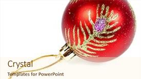  Presentation with red white blue patriotic - Cool new presentation design with rain bow - red christmas bauble on white backdrop and a cream colored foreground