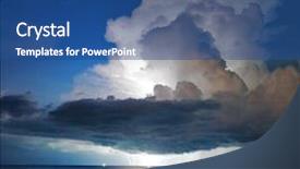  Presentation with lightning and thundering - Colorful slide deck enhanced with rain clouds - lightning above the sea backdrop and a ocean colored foreground