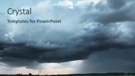  Presentation with rain sky - Beautiful slide set featuring rain clouds - stormy sky backdrop and a light blue colored foreground