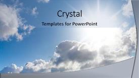  Presentation with rain clouds - Audience pleasing presentation theme consisting of rain clouds - sun background of blue backdrop and a light blue colored foreground