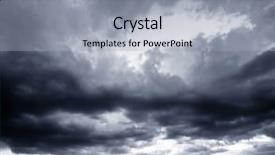  Presentation with rain sky - Colorful PPT theme enhanced with rain clouds and gloomy sky backdrop and a light gray colored foreground