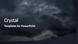  Presentation with rain clouds - Colorful theme enhanced with rain clouds cloudscape after bad backdrop and a tawny brown colored foreground