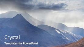  Presentation with rain clouds - Presentation consisting of rain-clouds-in-arctic-tundra background and a ocean colored foreground