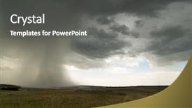  Presentation with rain clouds - Colorful slide deck enhanced with rain clouds on the horizon backdrop and a dark gray colored foreground