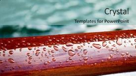  Presentation with droplet - Slide set consisting of rain droplets on a boat background and a light blue colored foreground