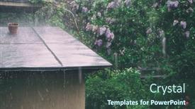  Presentation with streams summer - Presentation theme with rain-drops-and-water-streams background and a tawny brown colored foreground