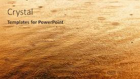  Presentation with abstract water drops - Presentation featuring rain-drops-in-the-bronze background and a blonde colored foreground