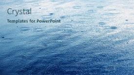  Presentation with aqua - PPT layouts having rain-drops-in-the-water background and a light blue colored foreground