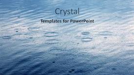  Presentation with aqua - PPT theme enhanced with rain-drops-in-the-water background and a light blue colored foreground