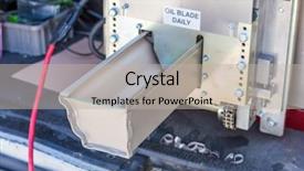  Presentation with gutter - Slide deck having rain gutter feeding through seamless background and a mint green colored foreground