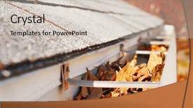  Presentation with rain fall - Slide set enhanced with rain gutter full of fallen background and a soft green colored foreground