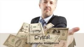  Presentation with throwing the rugbyball - Amazing presentation theme having rain money - handsome adult businessman throwing dollar backdrop and a coral colored foreground