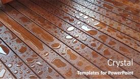  Presentation with rain - Colorful presentation theme enhanced with rain-on-freshly-oiled-spotted backdrop and a coral colored foreground