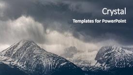  Presentation with rain - Amazing presentation design having rain over mountains stormy weather backdrop and a dark gray colored foreground