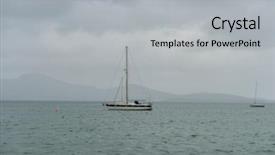  Presentation with stormy sea - Slide deck enhanced with rain over the stormy sea background and a light gray colored foreground