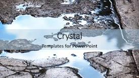  Presentation with rain city - Slide set featuring rain puddles on the pavement background and a light blue colored foreground