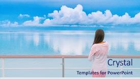 Presentation with water ship - Colorful PPT layouts enhanced with rain serene still ocean water backdrop and a lemonade colored foreground