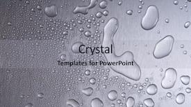  Presentation with brushed metal - PPT theme featuring rain shine - brushed metal surface with water background and a light gray colored foreground