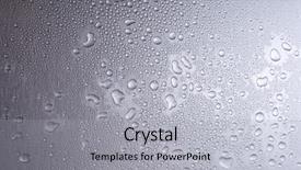  Presentation with rain water - Cool new slides with rain shine - brushed metal surface with water backdrop and a light gray colored foreground