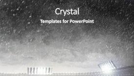  Presentation with stadium - Colorful presentation design enhanced with rain shine - image of stadium in lights backdrop and a dark gray colored foreground
