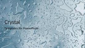  Presentation with animated raindrops waves - Presentation design with rain shower - raindrops on glass blue background background and a light blue colored foreground