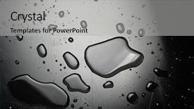  Presentation with rain water - Slide set featuring rain shower - water on the black background background and a light gray colored foreground