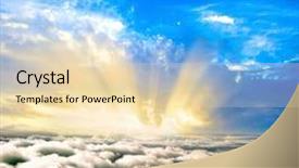  Presentation with rain sky - Slides with rain sky - heavens from a window sunshine background and a  colored foreground