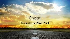  Presentation with rain sky - PPT layouts having rain sky - most asphalt road shallow depth background and a yellow colored foreground