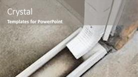  Presentation with rain water - Slide deck consisting of rain-spout-over-water-damage background and a gray colored foreground