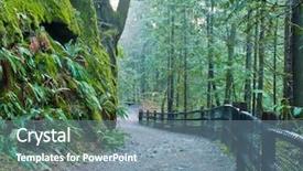  Presentation with british columbia canada - Presentation theme consisting of rain sun - fragment of riverside road trail background and a seafoam green colored foreground