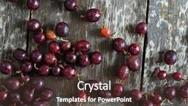  Presentation with rain water harvesting - Presentation consisting of rain water harvesting - background of natural fresh gooseberries background and a tawny brown colored foreground